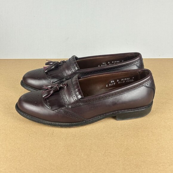 Allen Edmonds Bridgeton Tassel Loafers Mens 8.5 Brown Slip On - Picture 1 of 11